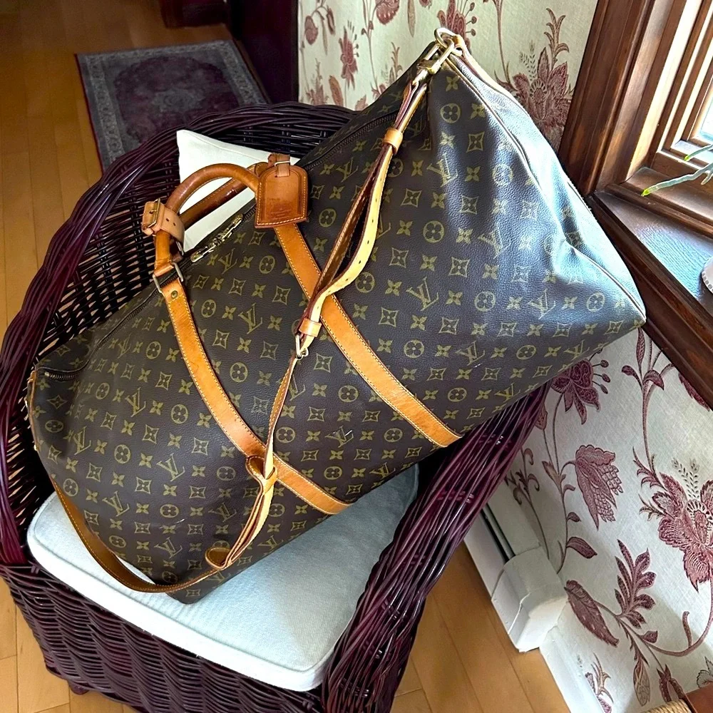 Louis Vuitton Monogram Canvas Brown & Tan Travel Duffel